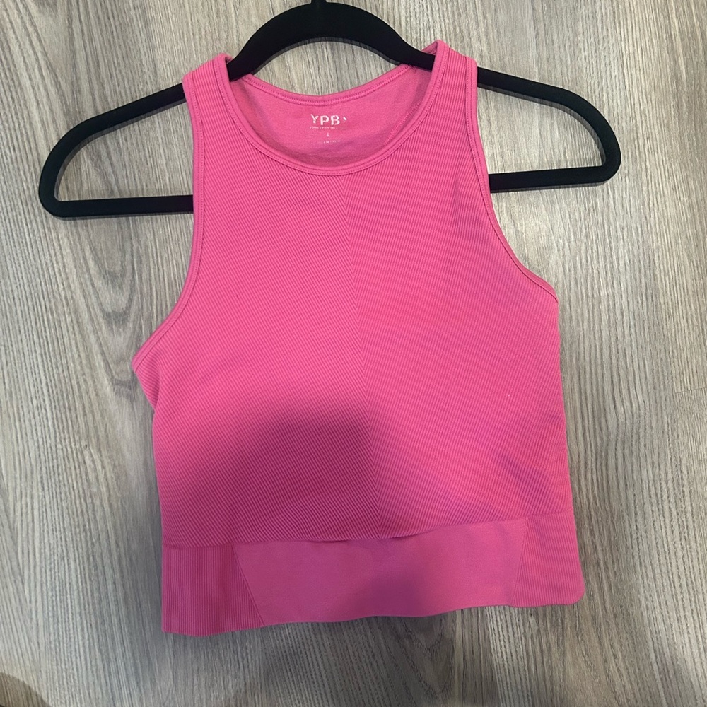 Abercrombie YPB magenta athletic cropped tank- size large